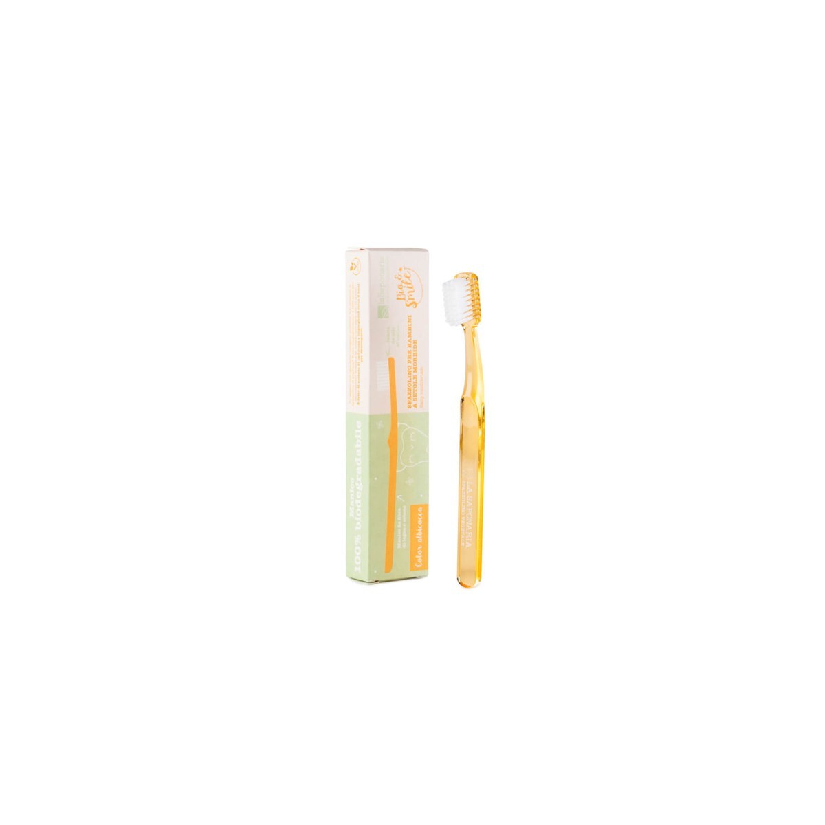 Vegetable Fiber Toothbrush For Children Apricot