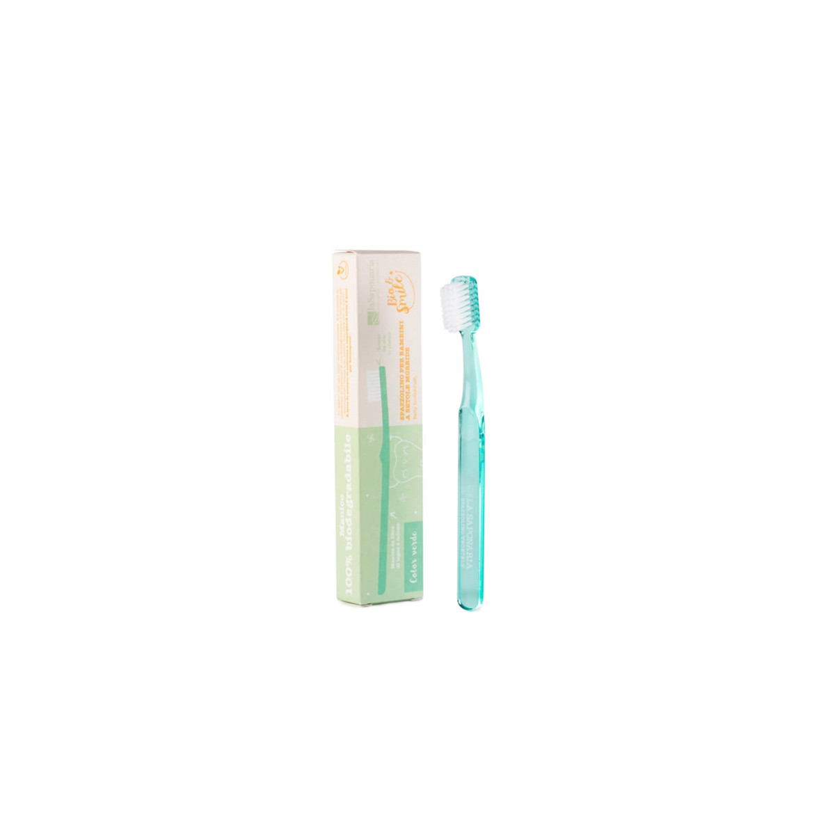 Vegetable Fiber Toothbrush For Children Green